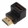 Αντάπτορας HDMI F - HDMI M Γωνία, No brand, Μαύρο