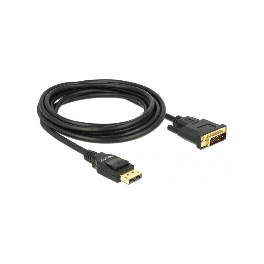 DVI-D male - DisplayPort male 3m καλώδιο μαύρο DETECK