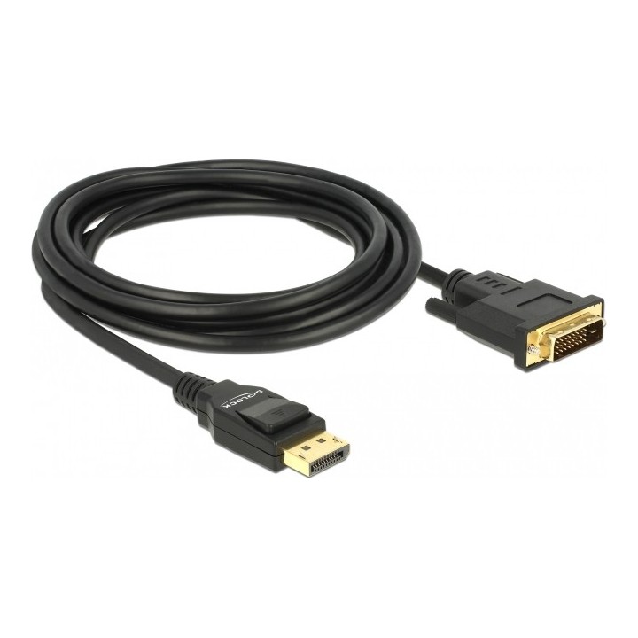 DVI-D male - DisplayPort male 3m καλώδιο μαύρο DETECK