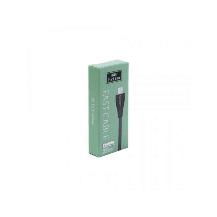Καλώδιο δεδομένων, Earldom, S010M, Micro USB, 0,30m, Μαύρο