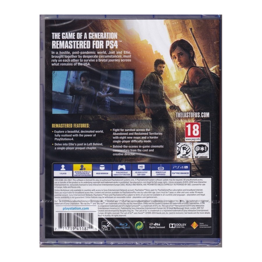 The Last of Us Remastered με Ελληνικούς Υπότιτλους PS4 GAMES Used-Μεταχειρισμένο