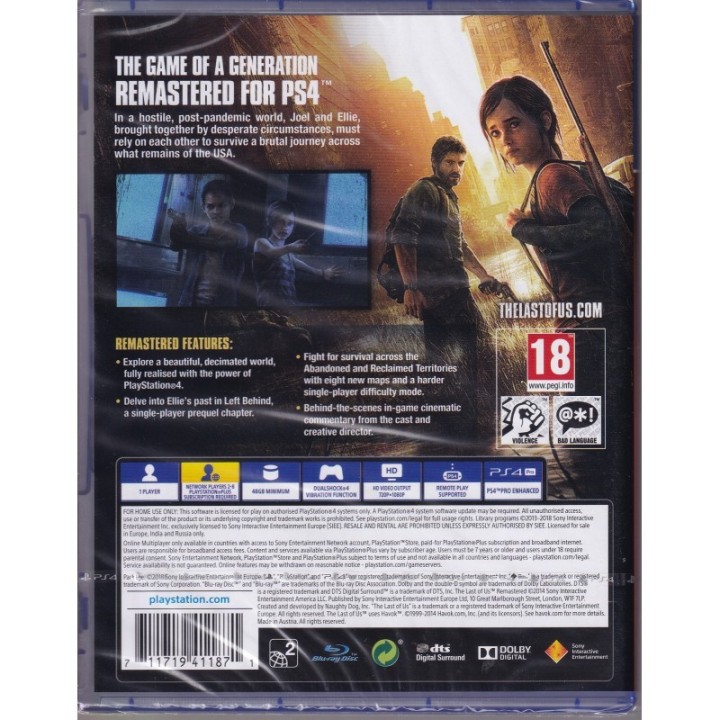 The Last of Us Remastered με Ελληνικούς Υπότιτλους PS4 GAMES Used-Μεταχειρισμένο