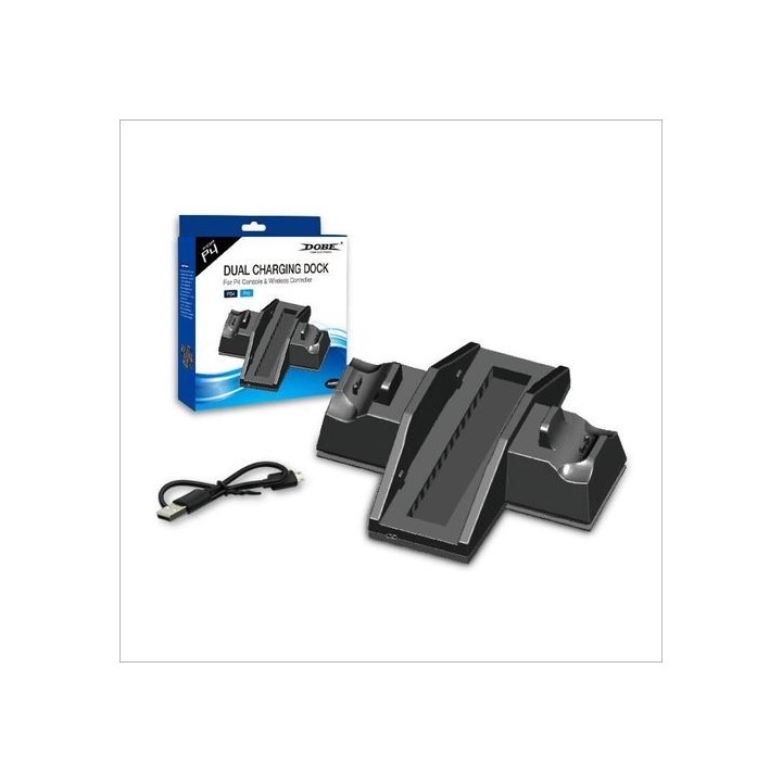 Dobe PS4 Vertical Sand with Charging Dock for Sony PlayStation 4 and PS4 Pro