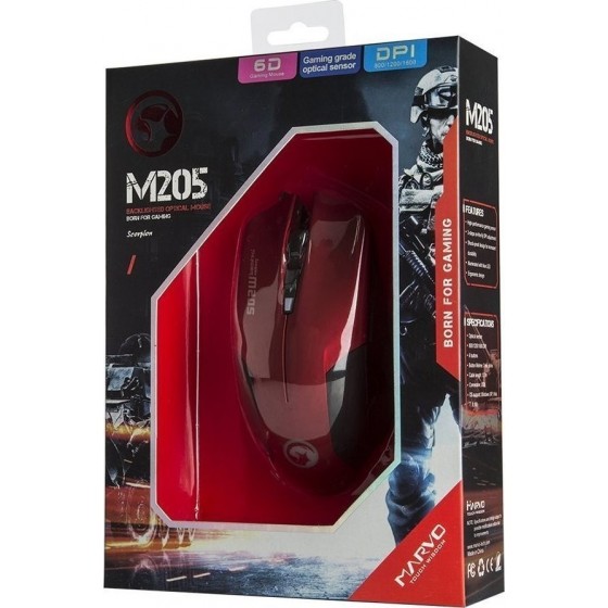 Ποντίκι οπτικό USB ενσύρματο MARVO M205 GAMING