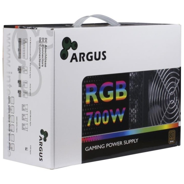 Τροφοδοτικο 700W Inter-Tech Argus RGB-700W 140 mm