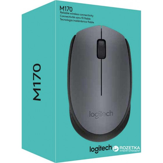 Logitech mouse Wireless optical M170 USB Grey