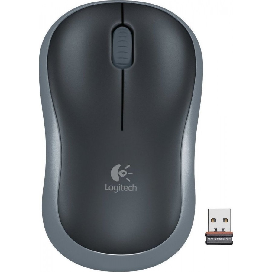 Logitech mouse Wireless optical M185 Black/Grey
