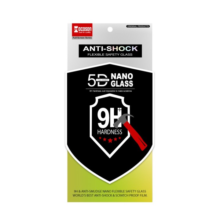 Tempered glass Mocoson Nano Flexible, Full 5D, για το Samsung Galaxy S10, 0.3mm, Μαυρο