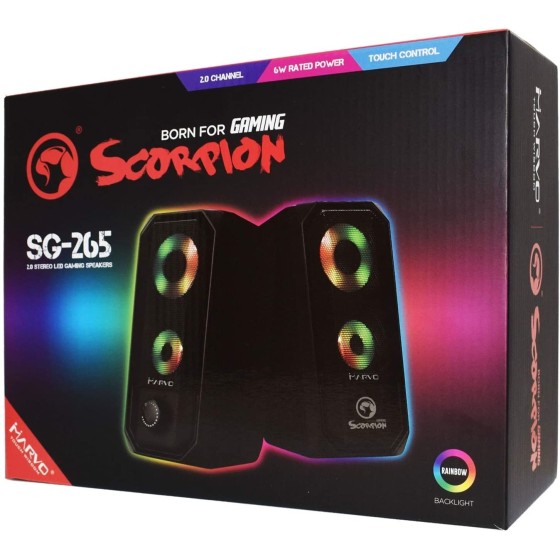 Gaming Ηχεία Marvo Scorpion SG-265 2.0 Stereo Led