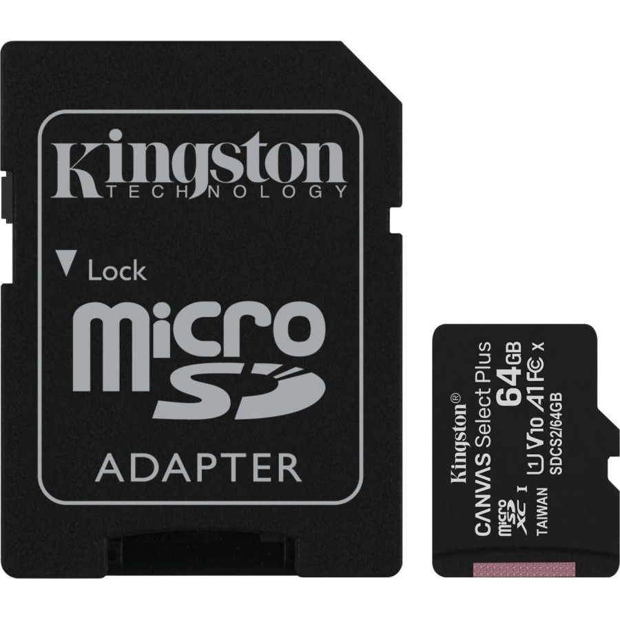 Kingston Canvas Select Plus microSDXC 64GB U1 V10 A1 with Adapter