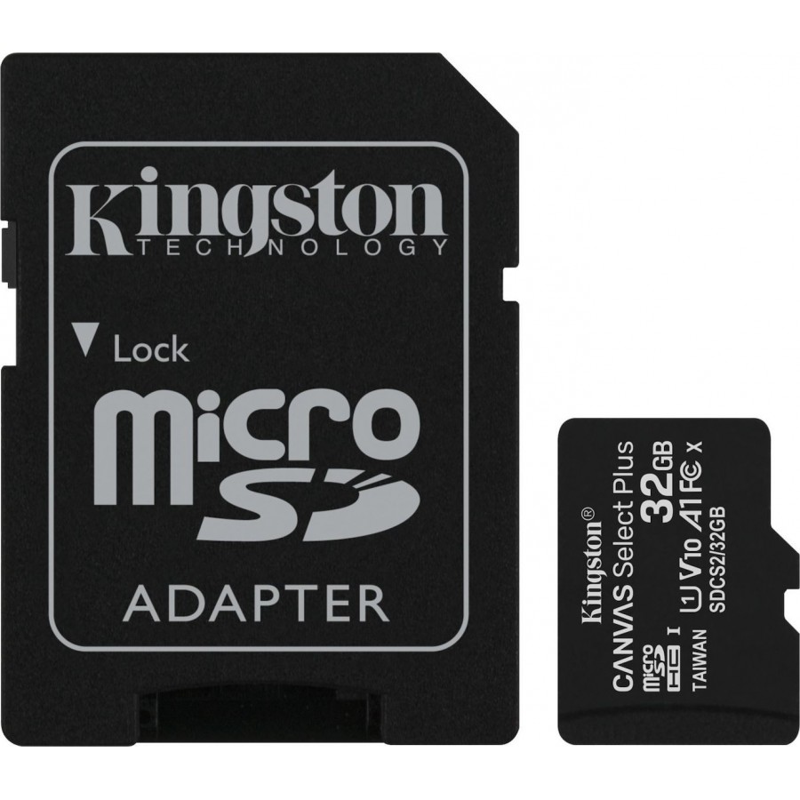 Κάρτα μνήμης Kingston Canvas Select Plus micro SDCS2 32GB Class 10 U1 V10 A1 with Adapter