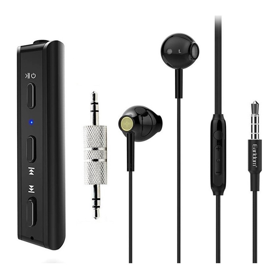 Κινητά ακουστικά με μικρόφωνο Earldom ET-M37, Με δέκτη Bluetooth, Μαυρο