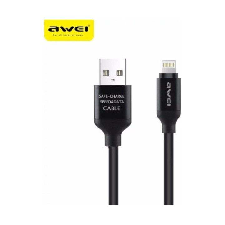 Awei Regular USB to Lightning Cable Μαύρο 1m (CL-80) IPHONE