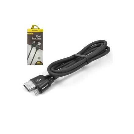 Awei Regular USB to Lightning Cable Μαύρο 1m (CL-80) IPHONE