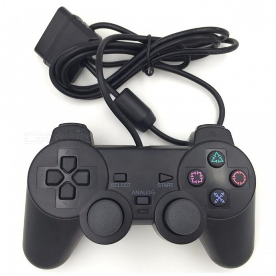 DUAL SHOCK 2 BLACK Χειριστήριο Joypad Controller για Playstation 2 PS2 PSTwo σε κουτί κίτρινο ή Μπλέ