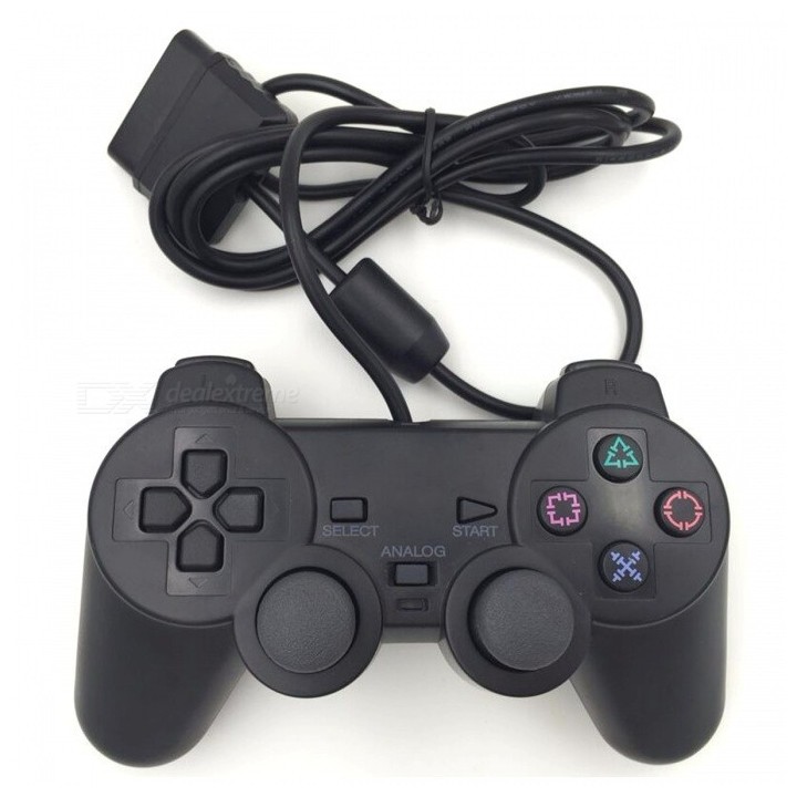DUAL SHOCK 2 BLACK Χειριστήριο Joypad Controller για Playstation 2 PS2 PSTwo σε κουτί κίτρινο ή Μπλέ