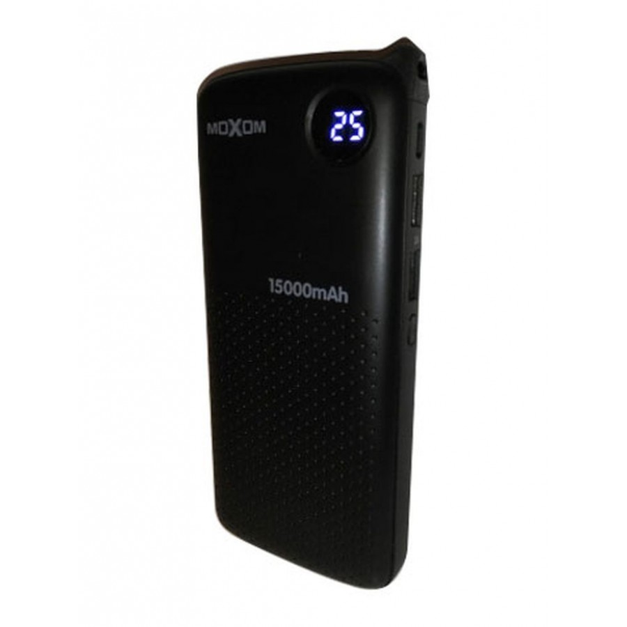MOXOM MI-15 15000 mAh / 2 USB ports / 5V 2,0A LED Display Black