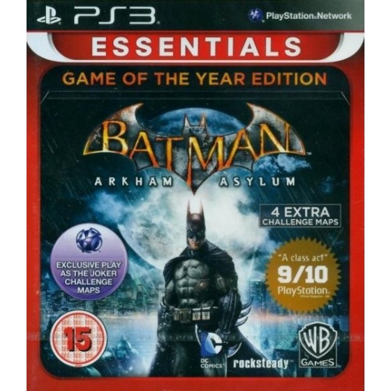 Batman Arkham Asylum (Game of the Year Edition - Essentials) PS3 GAMES Used-Μεταχειρισμένο(BLES-00827)