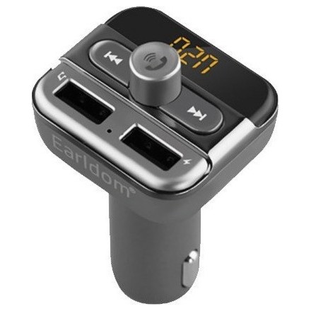 EARLDOM FM TRANSMITTER WIRELESS MP3 AND CHARGER AUX AUDIO OUTPUT CAR KIT 3.4A ET-M11