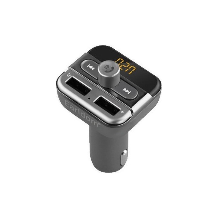 EARLDOM FM TRANSMITTER WIRELESS MP3 AND CHARGER AUX AUDIO OUTPUT CAR KIT 3.4A ET-M11