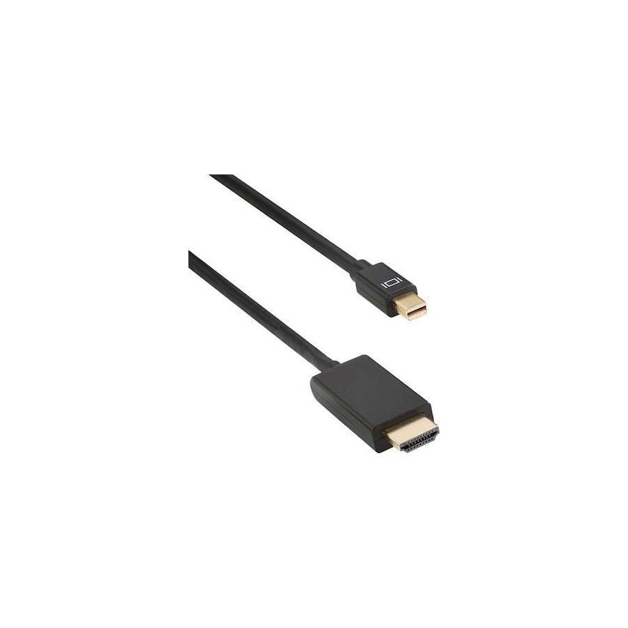Καλώδιο DeTech Mini DP σε HDMI 1.8 Μέτρα Μαύρο  18280