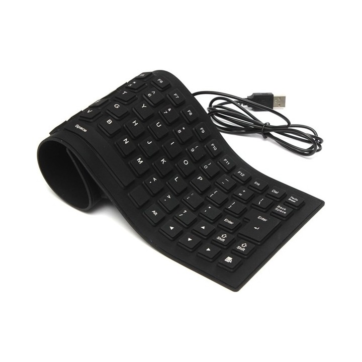 ΕΛΑΣΤΙΚΟ ΑΔΙΑΒΡΟΧΟ ΠΛΗΚΤΡΟΛΟΓΙΟ  Usb Foldable Σιλικόνης ΕΥΚΑΜΠΤΟ ΓΙΑ PC 