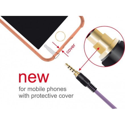 DeLock Cable 3.5mm male - 3.5mm male 1m (85611) Μώβ χρώμα