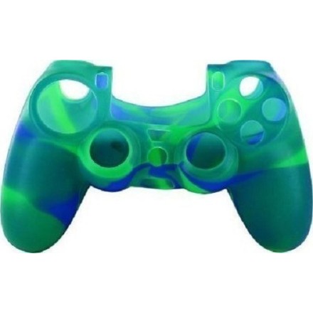 Silicone Case Κάλυμμα Σιλικόνης για Χειριστήρια PS4 Camo Green/Blue χρώμα