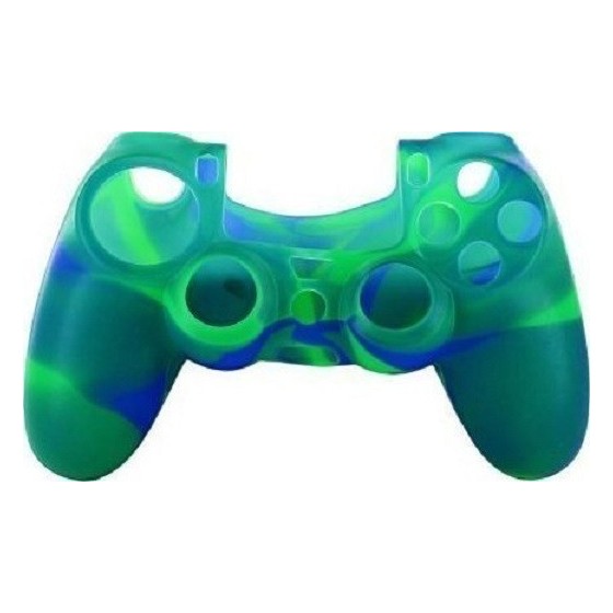 Silicone Case Κάλυμμα Σιλικόνης για Χειριστήρια PS4 Camo Green/Blue χρώμα