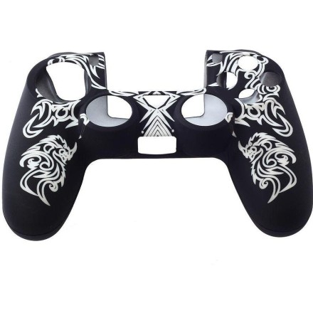 Silicone Case Cover For Sony PlayStation 4 PS4 Controller Black Silver