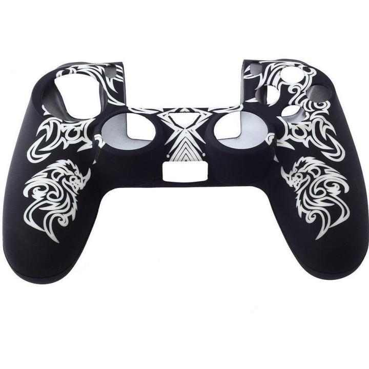 Silicone Case Cover For Sony PlayStation 4 PS4 Controller Black Silver