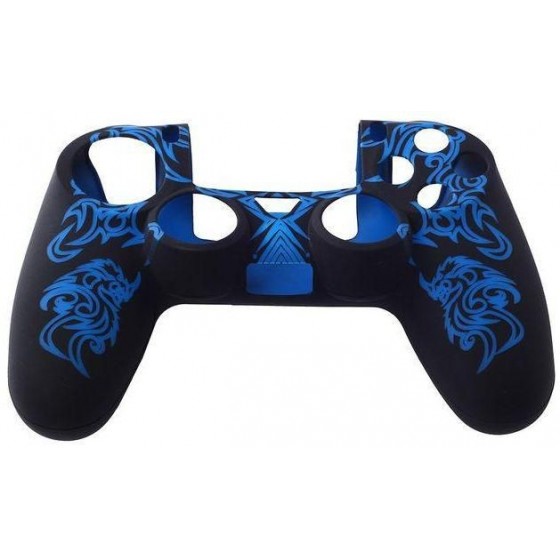 Silicone Case Cover For Sony PlayStation 4 PS4 Controller Black Blue