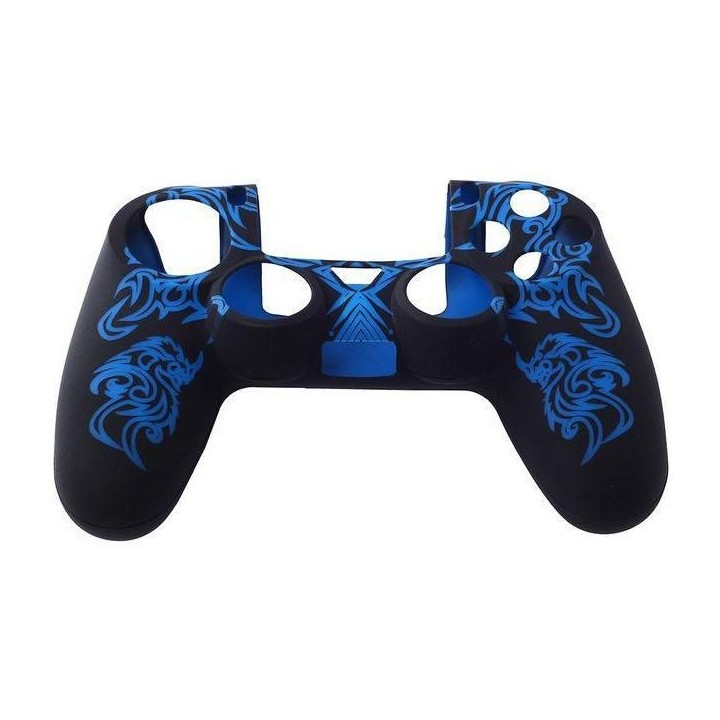 Silicone Case Cover For Sony PlayStation 4 PS4 Controller Black Blue