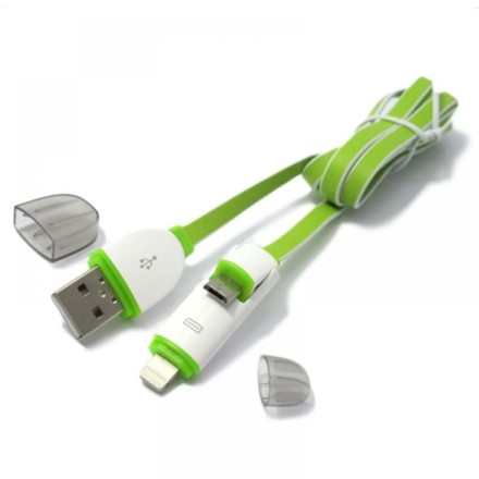 Data Καλώδιο 2 in 1 Micro usb + iPhone 5/6 Data Sync Charging 1 μέτρο 