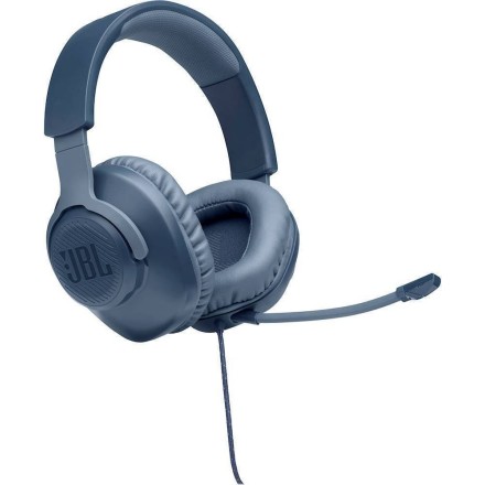 JBL Quantum 100, Over-Ear Wired Gaming Headset (Blue)