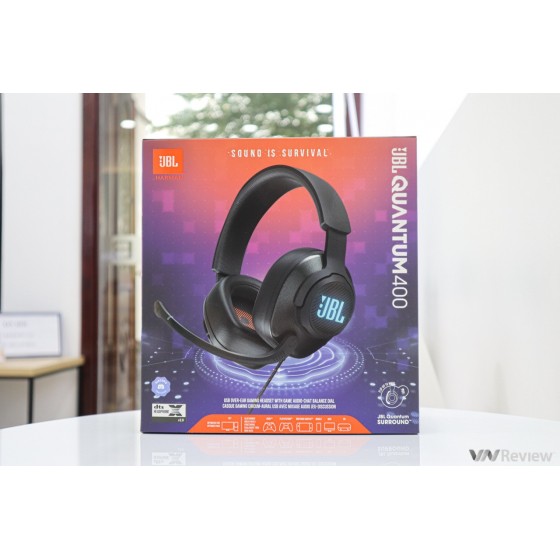 JBL Quantum 400 Over-Ear Wired Gaming Headset Surround RGB Black