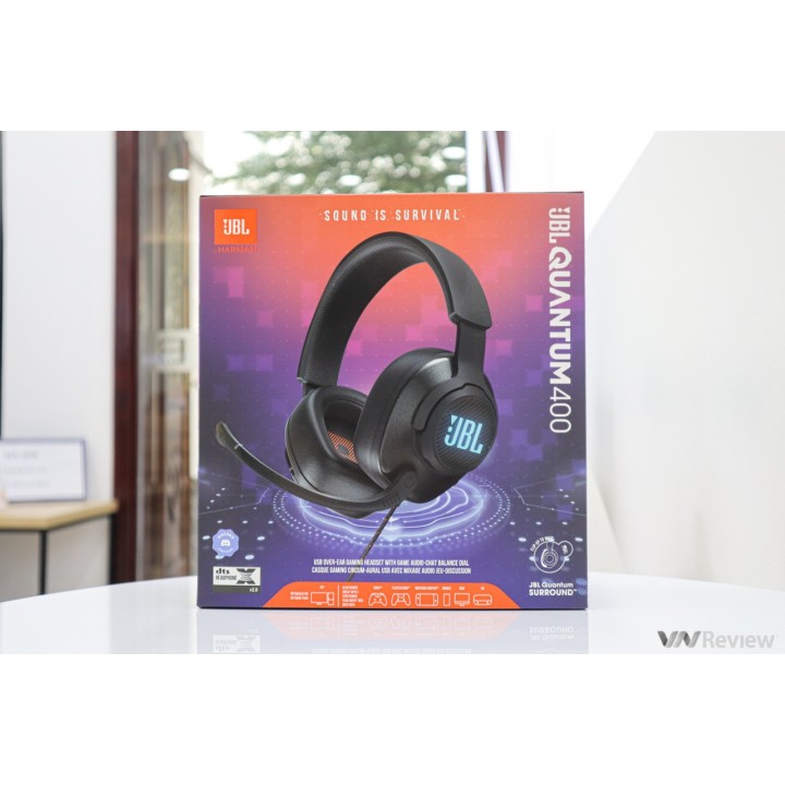 JBL Quantum 400 Over-Ear Wired Gaming Headset Surround RGB Black
