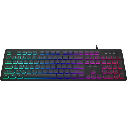 PHILIPS gaming πληκτρολόγιο SPK8264, ενσύρματο, RGB ambiglow, μαύρο