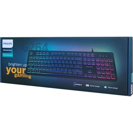PHILIPS gaming πληκτρολόγιο SPK8264, ενσύρματο, RGB ambiglow, μαύρο