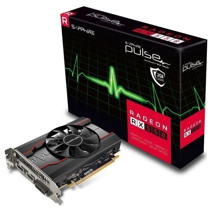 SAPPHIRE VGA PCI-E RADEON PULSE RX 550 2G OC (11268-21-20G)