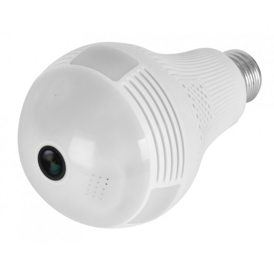 Λάμπα με ενσωματωμένη κάμερα SPY-012, HD 960p, Wi-Fi, 360°, λευκή