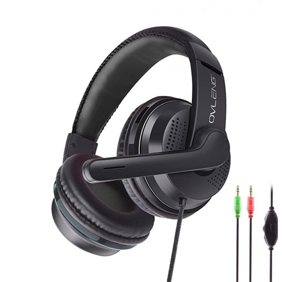 Headsets Ovleng X-7 for computer with microphone, Black 