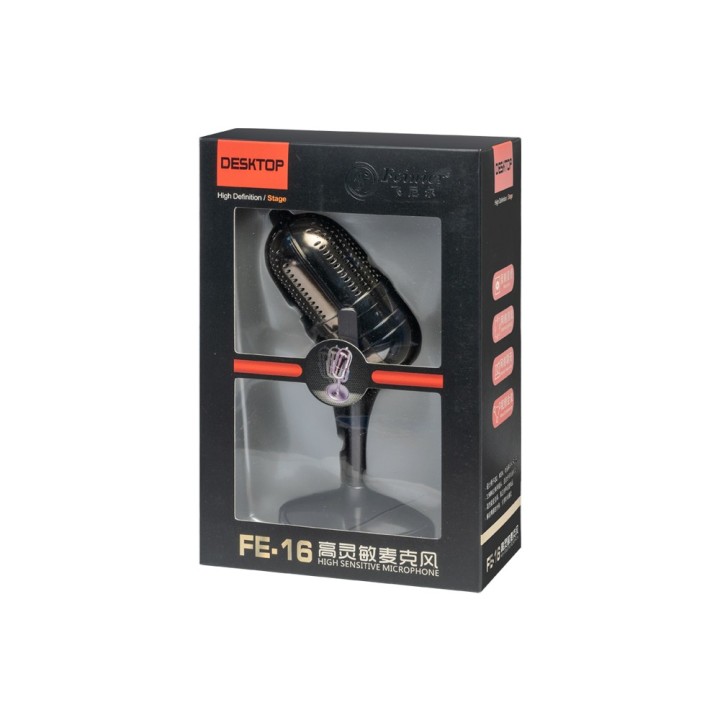 Μικρόφωνο No brand FE16, 3.5mm, Ασημί