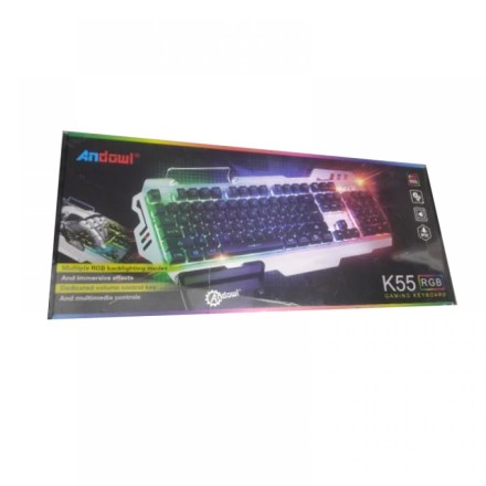 ANDOWL ΕΝΣΥΡΜΑΤΟ ΠΛΗΚΤΡΟΛΟΓΙΟ MECHANICAL GAMING RGB K55