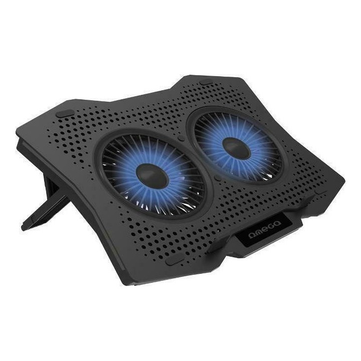 OMEGA OMNCP2FB LAPTOP COOLER PAD 2 FANS BLACK