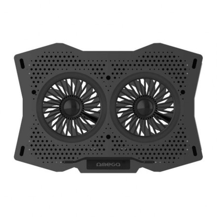 OMEGA OMNCP2FB LAPTOP COOLER PAD 2 FANS BLACK