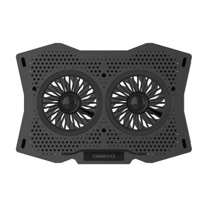 OMEGA OMNCP2FB LAPTOP COOLER PAD 2 FANS BLACK