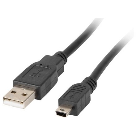 Καλώδιο Mini USB to USB 2.0 M/M 2,0 Μέτρα Black κατάλληλο για σύνδεση συσκευών και χειριστήρια