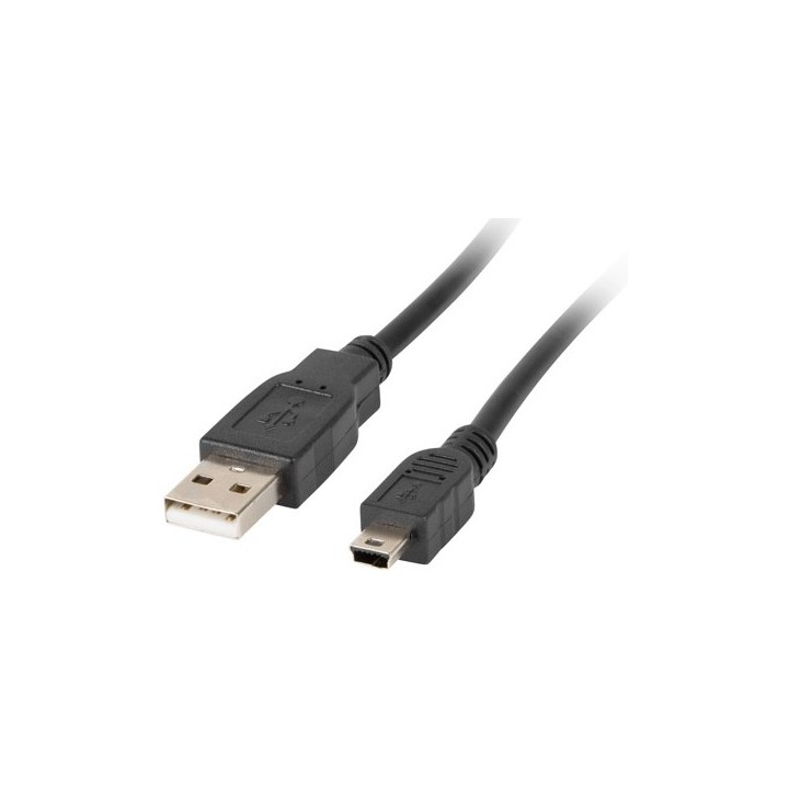 Καλώδιο Mini USB to USB 2.0 M/M 2,0 Μέτρα Black κατάλληλο για σύνδεση συσκευών και χειριστήρια