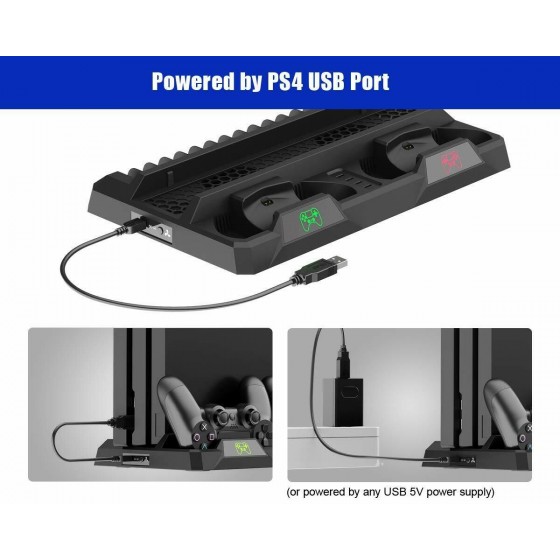 Βάση Στήριξης και Φόρτισης και Ψύξεις για Κονσόλα και Χειριστήρια για όλα τα μοντέλα του PS4 - DOBE TP4-18119